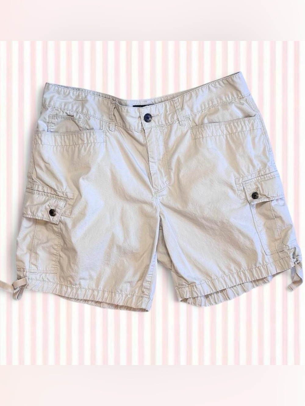 Lauren Ralph Lauren Khaki Cargo Utility Shorts Size 12